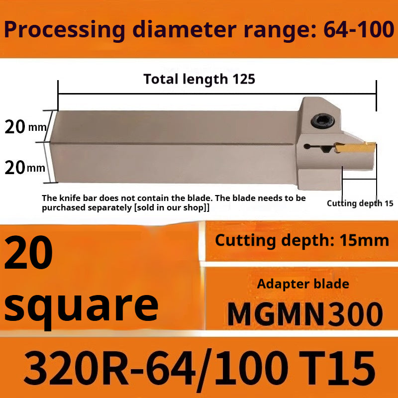 1015-End groove cutter CNC toolholder plane groove mghh320/425R cutter cutter groove cutter 345mm circular arc large depth of cut Shandong Denso Pricision Tools Co.,Ltd.